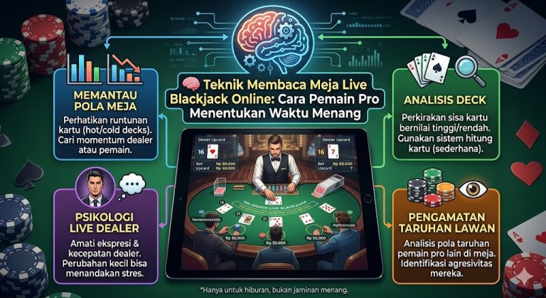 teknik membaca meja live blackjack online